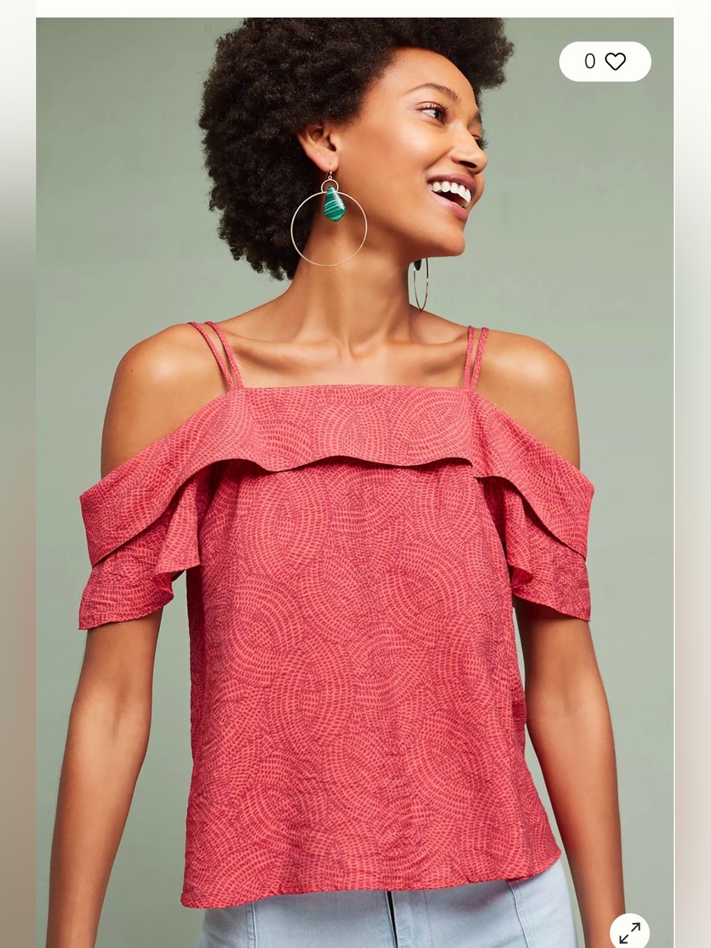 Maeve Mandalay Open Shoulder Blouse